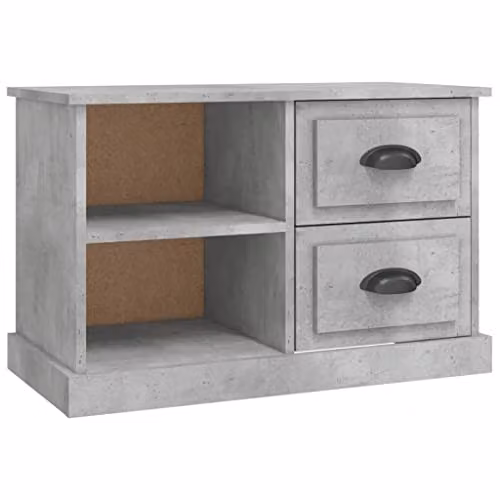 vidaXL TV Cabinet in Concrete Grey, W: 73 cm, D: 35.5 cm, H: 47.5 cm, Made of MDF