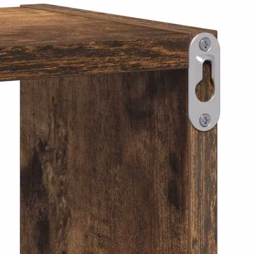 vidaXL Wall Shelf in Smoked Oak, W/D/H: 75 x 16 x 55 cm – 4