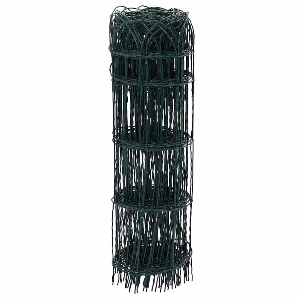 Berkfield Home Decorative Garden Border Fence, Powder-coated Green Steel, 25 x 0.65 m – 3