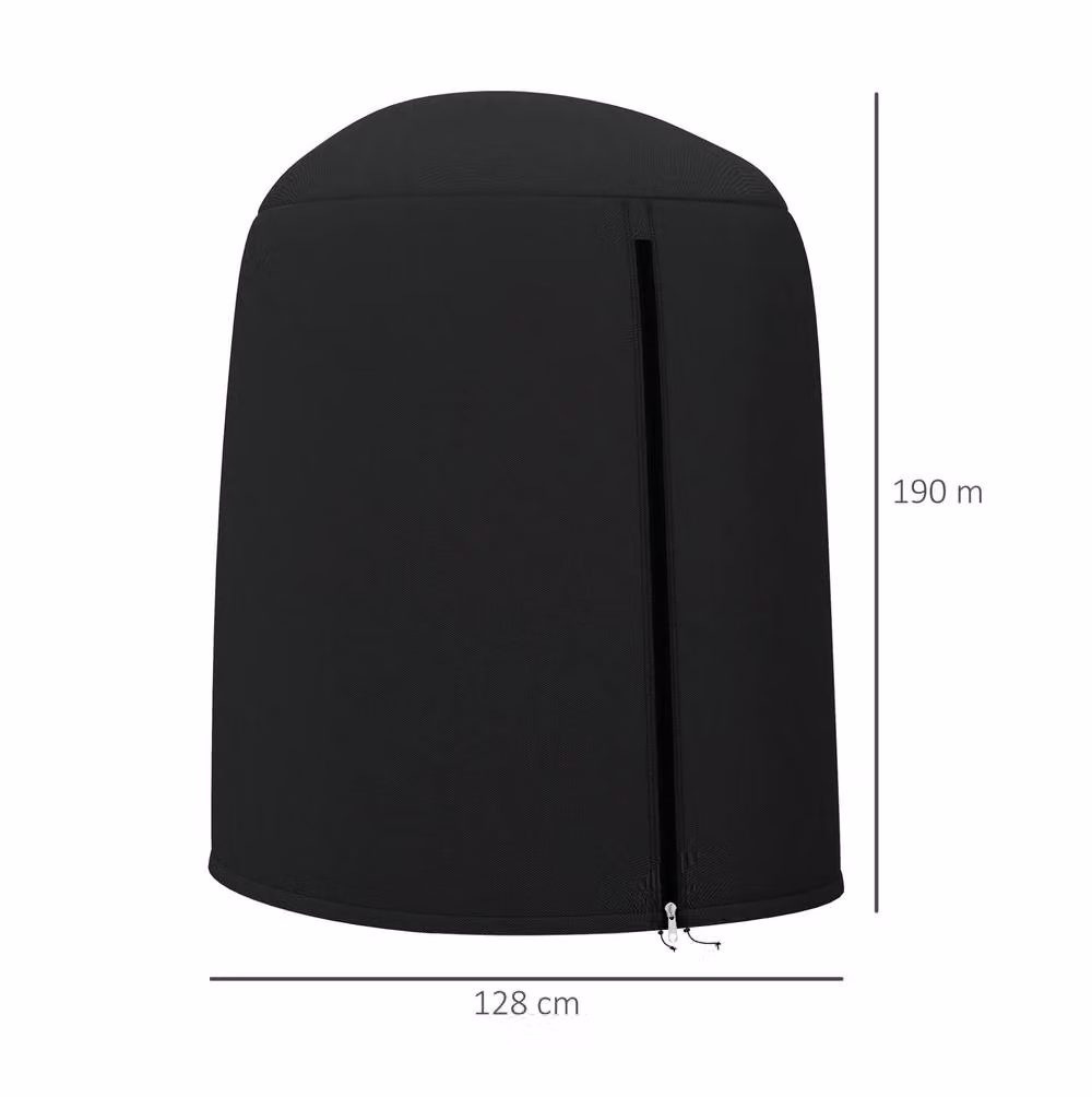 STILVORA Black Water-Repellent Hanging Egg Chair Cover with Oxford Fabric and Zip, W/D/H: 172 x 128 x 128 cm – 4