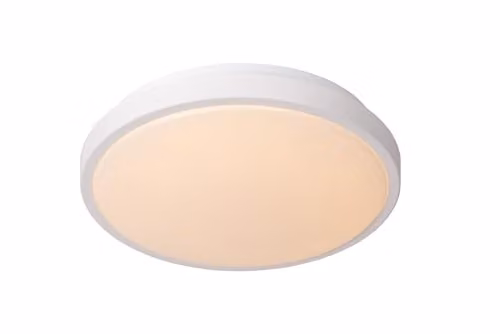 Lucide Dasher LED Flush Ceiling Light for Bathrooms, White, Diameter: 29.3 cm, 12W, 2700K, IP44 with Motion Sensor – 1
