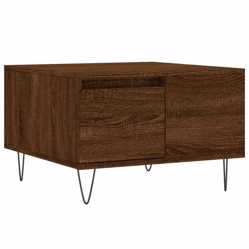 Berkfield Home Modern Square Coffee Table in Brown, W: 55 cm, D: 55 cm, H: 36.5 cm – 2