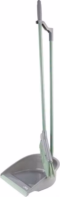 JVL Long Handle Dustpan and Brush Set in Grey – 1