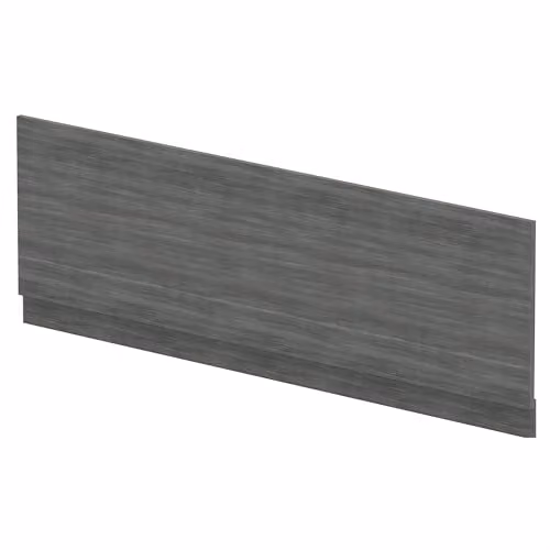 Balterley Wooden Front Bath Panel with Plinth in Woodgrain Anthracite, 170 cm