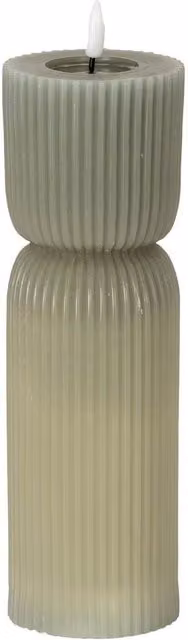 Hill Interiors Luxe Collection Carved Table Lamp in Grey, H 14 cm x W 7 cm x D 7 cm
