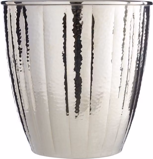 Orsina Hammered Stainless Steel Waste Bin in Silver