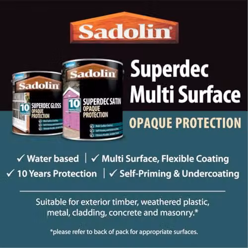 Sadolin Superdec Opaque Wood Protection, Black, Satin, 1 l – 3