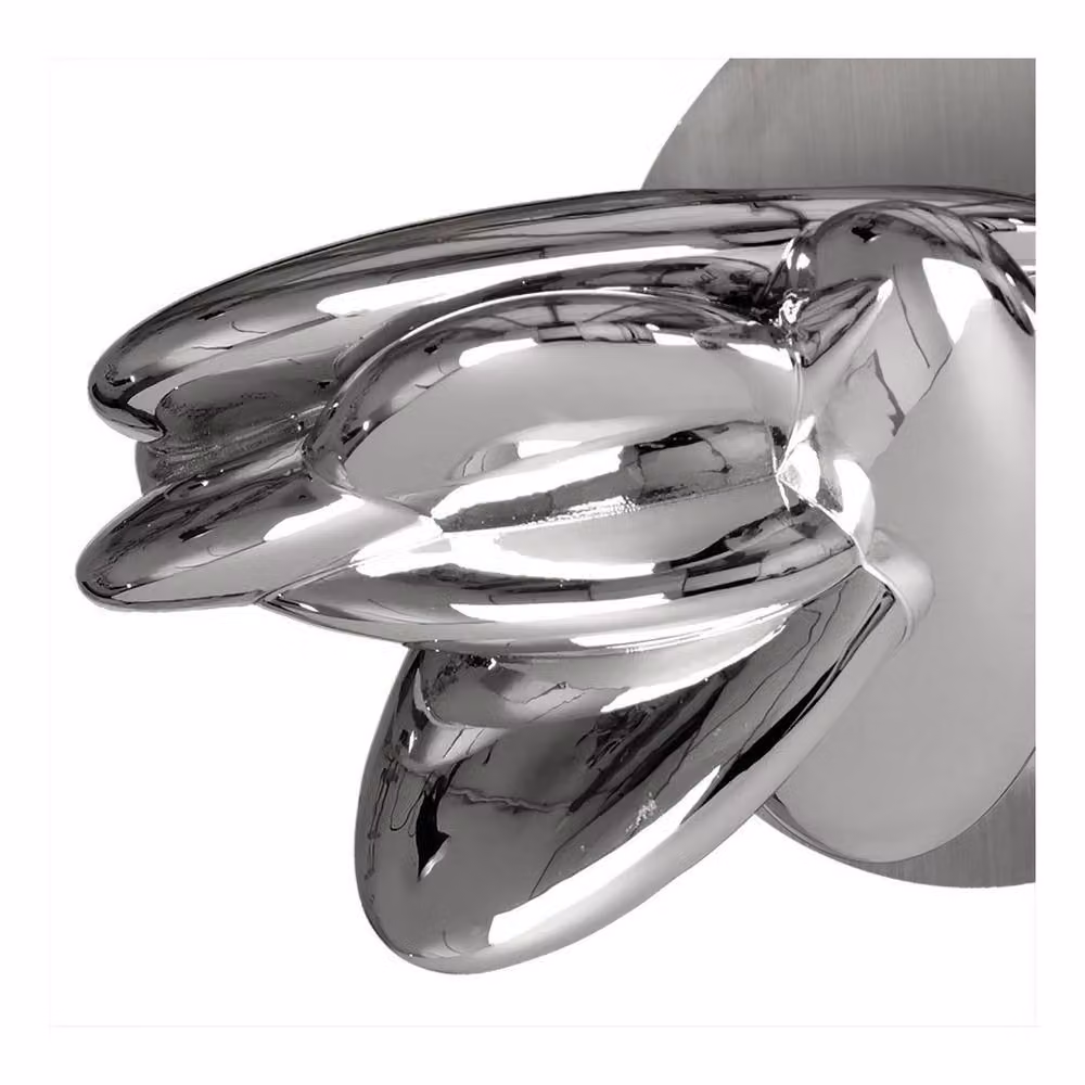 Netlighting Nido LED Wall Light, Chrome and Grey, 6W, 3000K, 500lm – 4