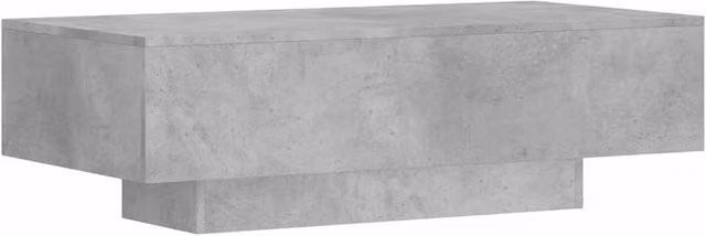 Berkfield Home Modern Rectangular Coffee Table in Concrete Grey, W: 100 cm, D: 49.5 cm, H: 31 cm