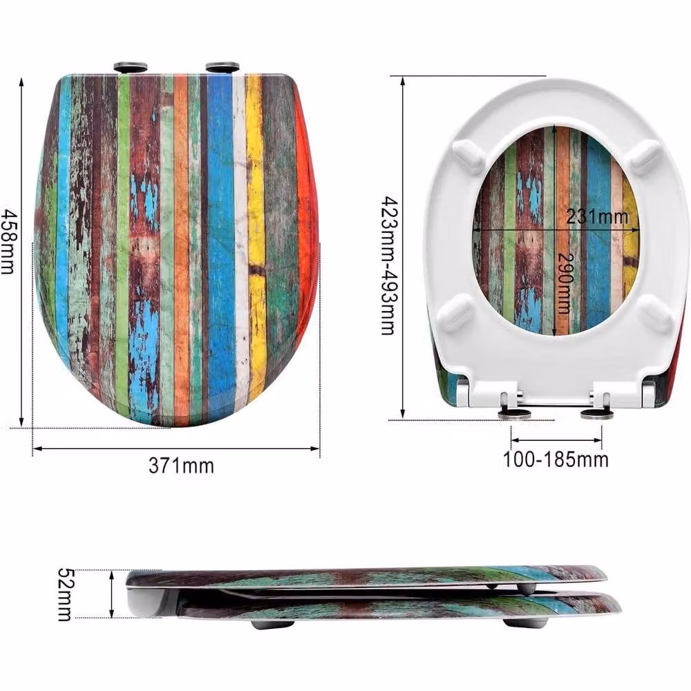 SPETLEK Soft Close Quick Release Oval Toilet Seat, Multicolour, W: 1000 mm – 4