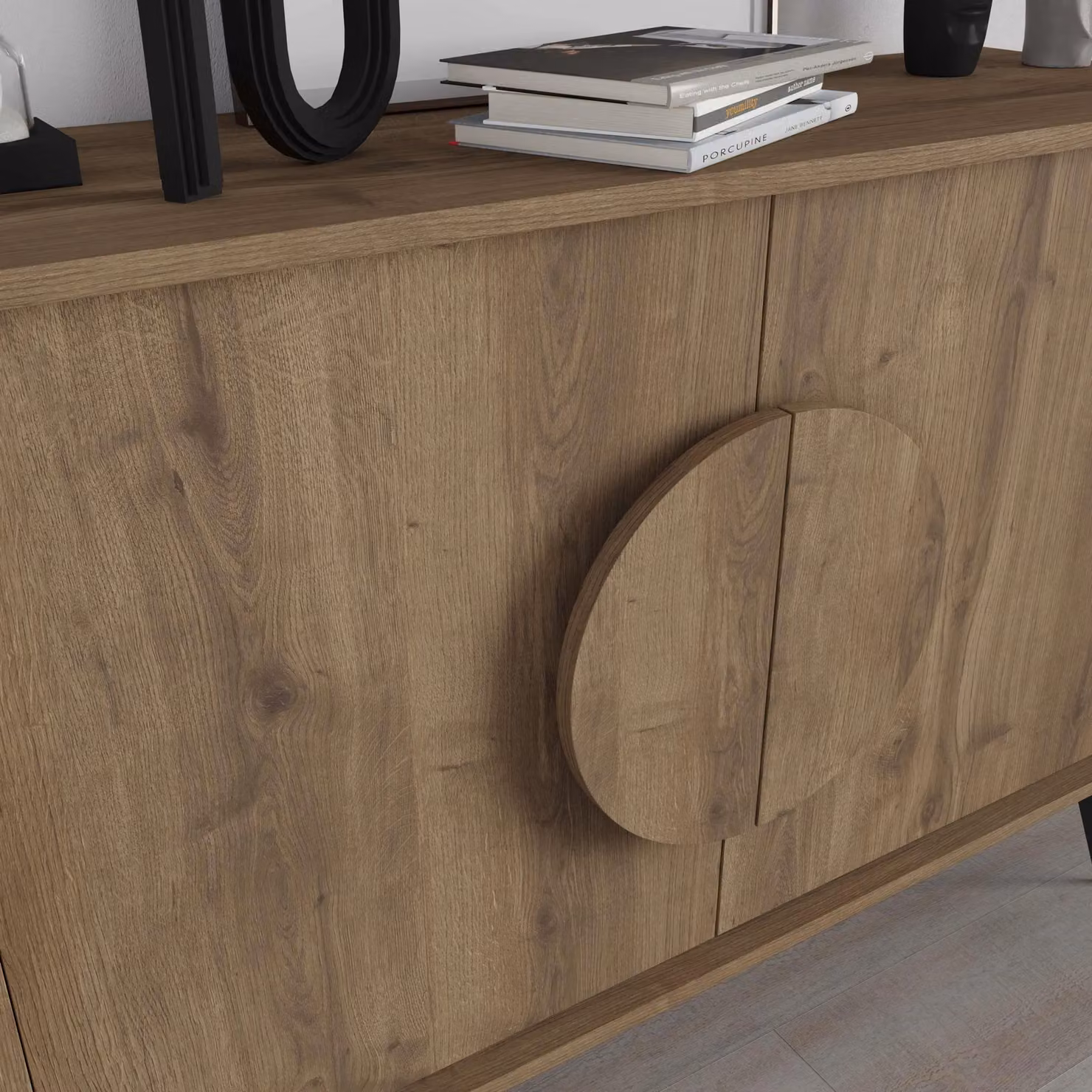 Decortie Gora 2 Door Sideboard in Dark Brown, 2 Pack – 3