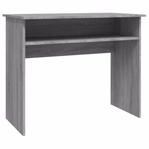 vidaXL Modern Computer Desk in Grey Sonoma, W/D/H: 90 x 50 x 74 cm – 1