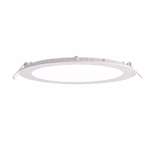 Netlighting Siriodisc Integrated LED Recessed Downlight Panel, White, 18W, Cool White