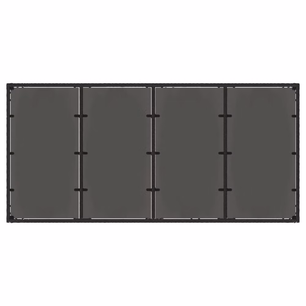 Berkfield Home Rectangular Garden Table with Glass Top in Black, W/D/H: 190 x 90 x 75 cm – 3