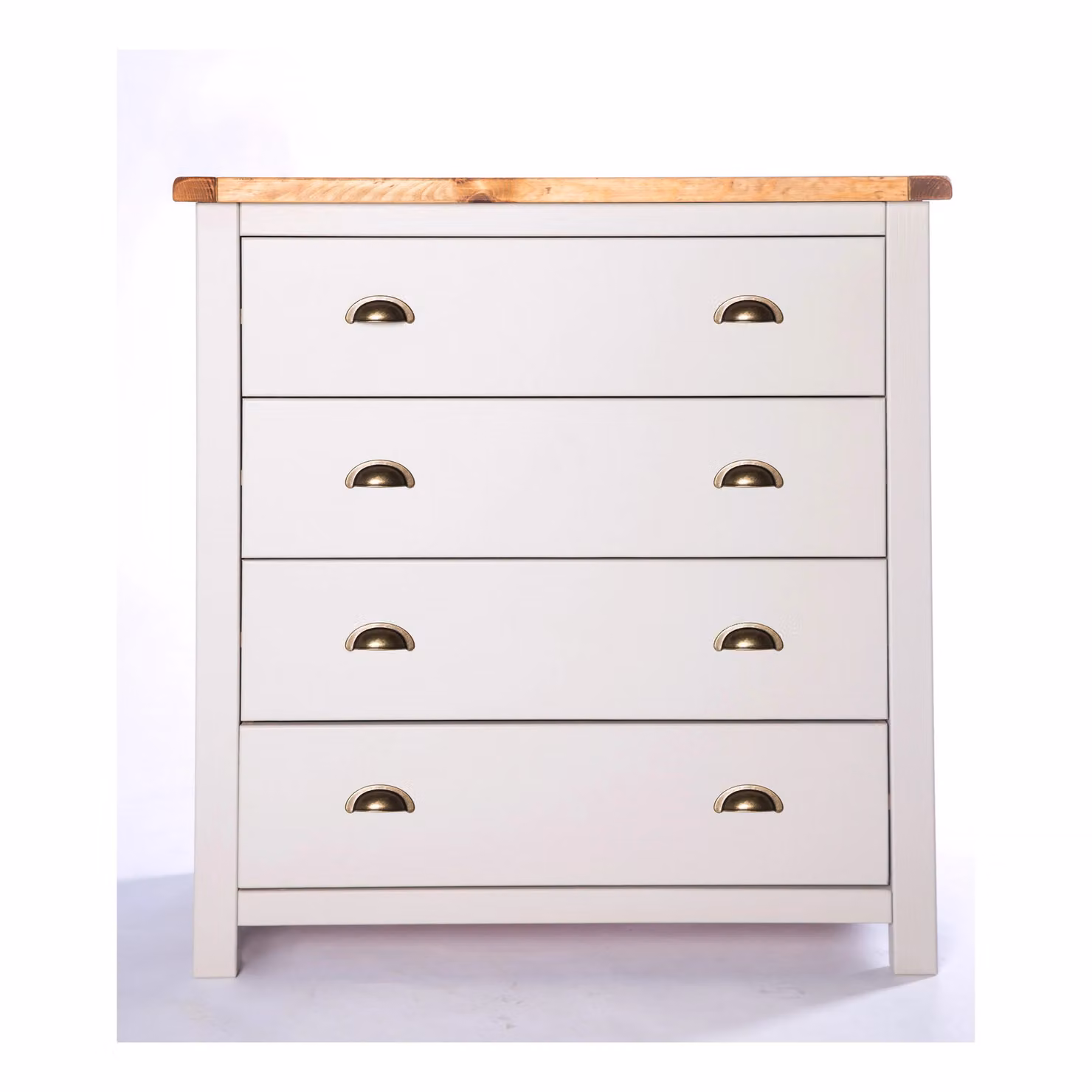 Cabinet Bits Argenta 4 Drawer Chest of Drawers in Light Grey with Gold Handles – 2