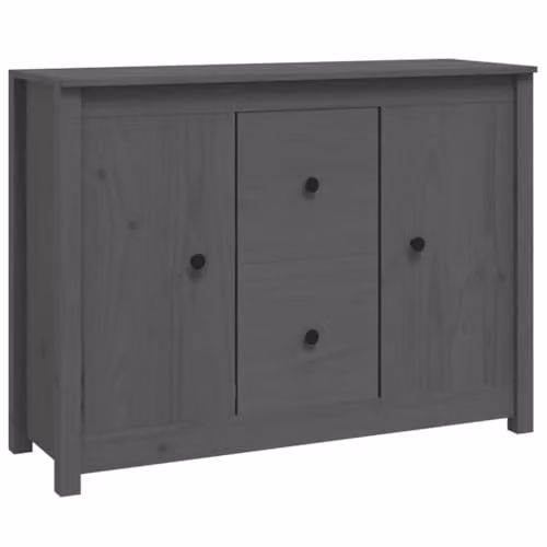vidaXL Grey Solid Wood Pine Sideboard, W/D/H: 100 x 35 x 74 cm – 1