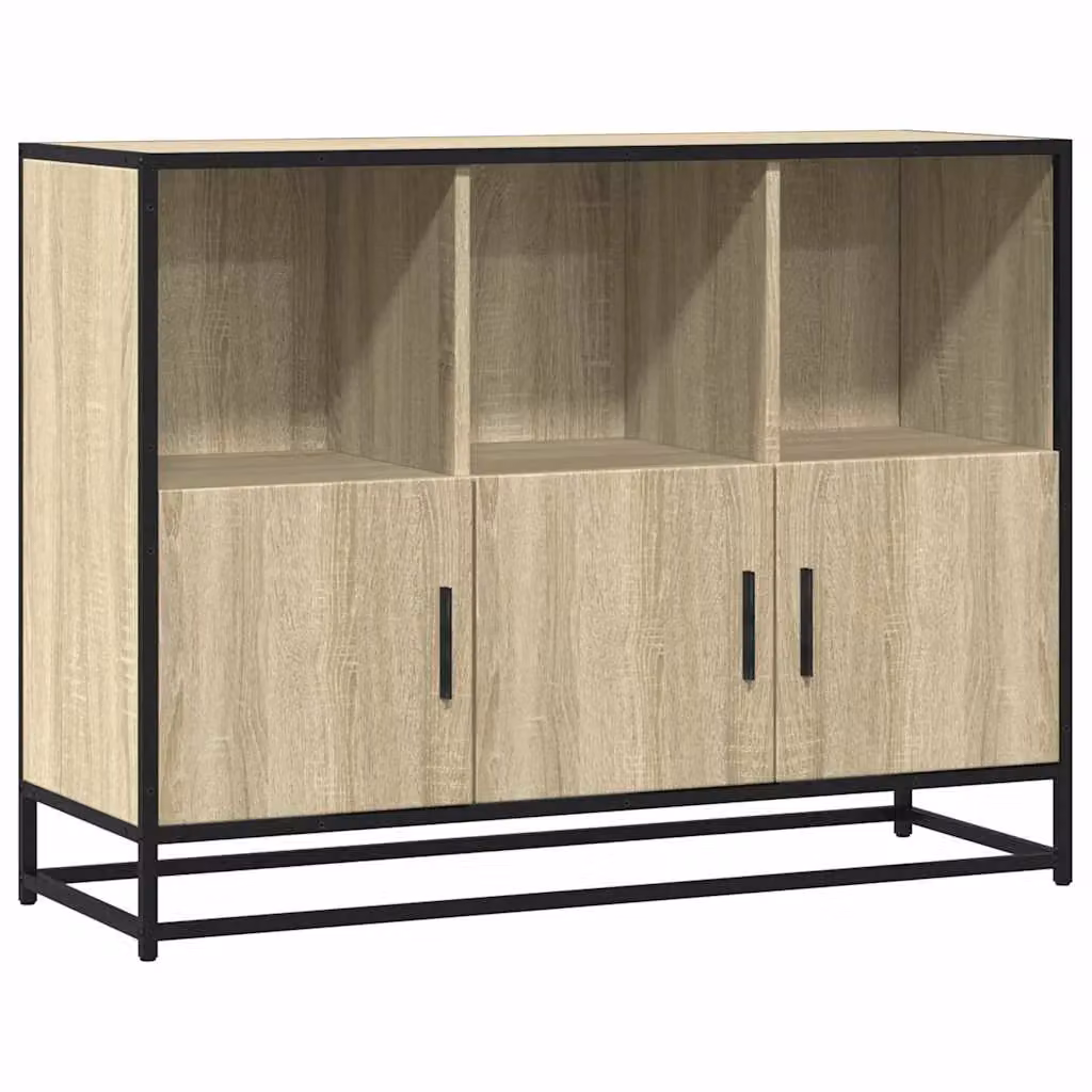 Berkfield Home Sonoma Oak Sideboard in Brown, W/D/H: 100 x 35 x 76 cm – 2