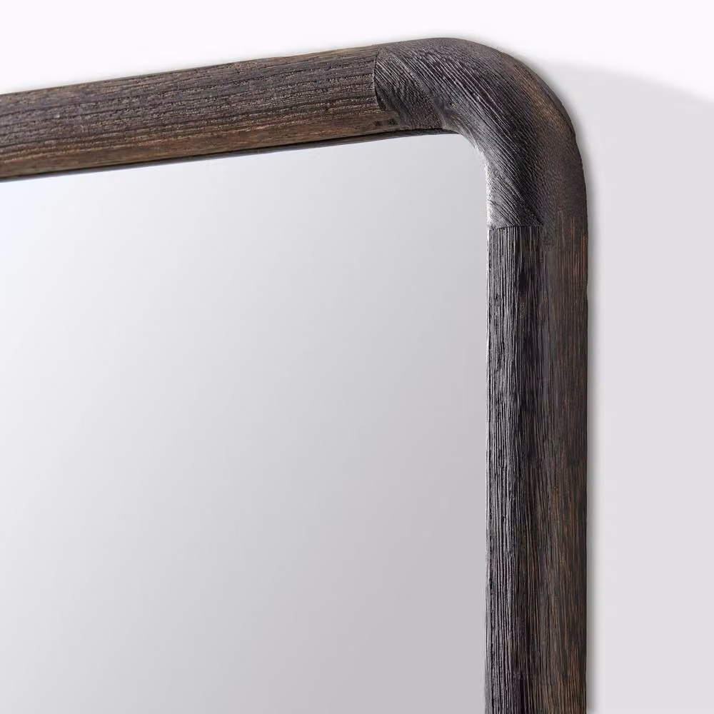 FurnitureboxUK Rowena Mid-Century Walnut Wood Rectangular Wall Mirror in Brown, W: 80 cm, H: 40 cm – 3
