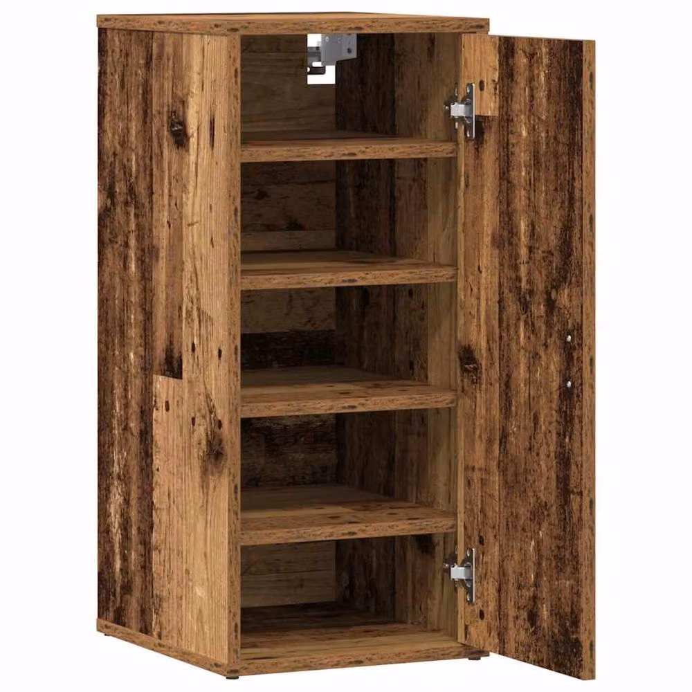 Berkfield Home Set of 2 Rustic Brown Shoe Cabinets, W/D/H: 32 x 35 x 70 cm – 5