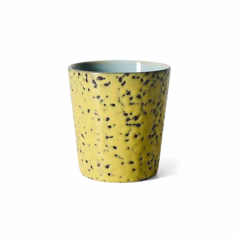 HKLIVING 70s Ceramics Yellow Stoneware Coffee Mug