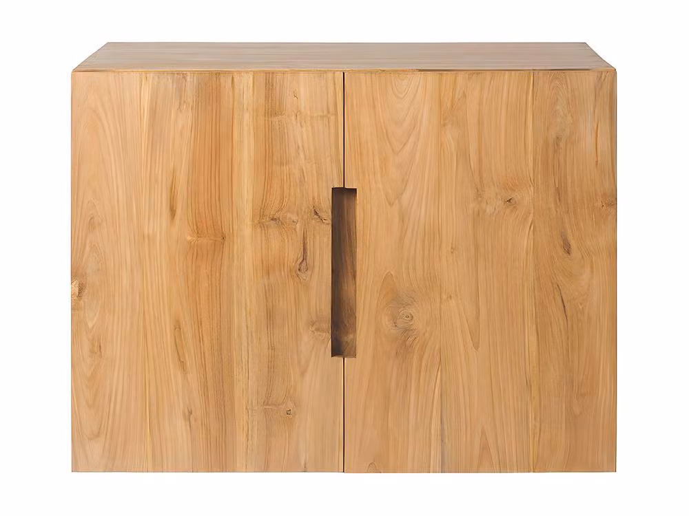 Vente-unique SAWAN Wall-Mounted Vanity Unit in Light Teak, W/D/H: 80 x 60 x 55 cm – 2