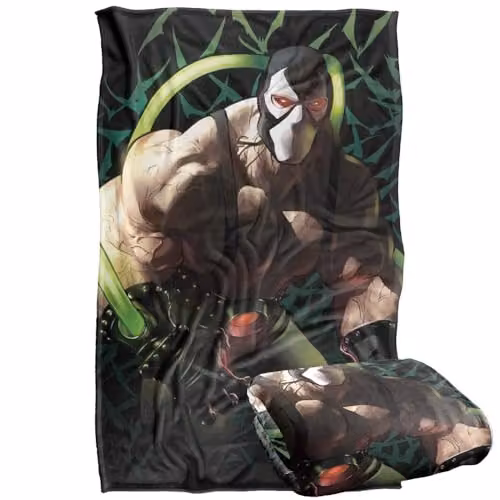 Warner Bros. Batman Bane Super Soft Fleece Throw Blanket, Multicolour, W: 91 cm, D: 147 cm