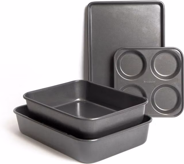 MasterClass 4-Piece Non-Stick Bakeware Set in Grey – 1