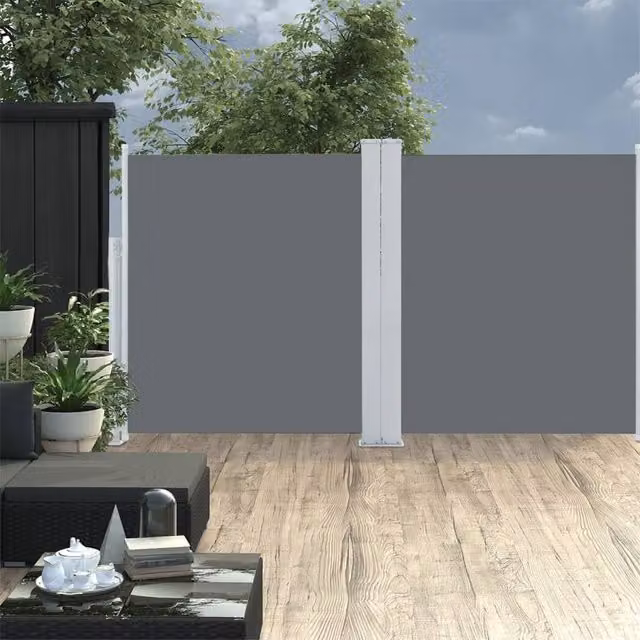 Berkfield Home Retractable Side Awning in Anthracite and Black, W: 600 cm, H: 140 cm