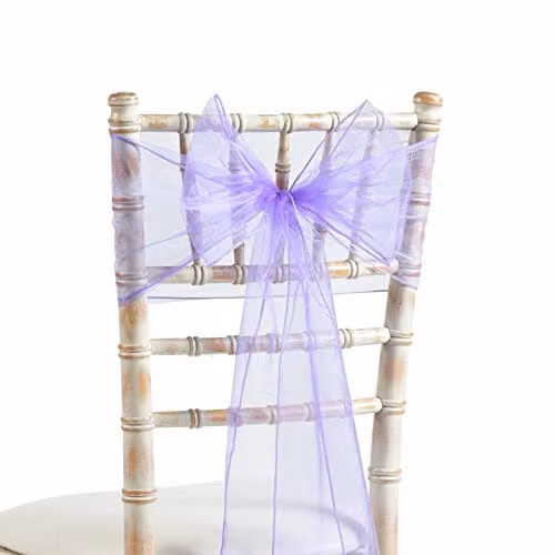 The Chair Cover Company Lilac Organza Chair Sash for Wedding and Party Decoration, W: 20 cm, L: 275 cm