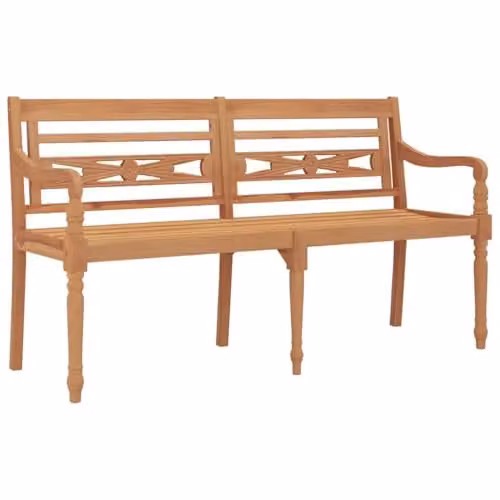vidaXL Batavia Garden Bench in Brown Solid Teak Wood
