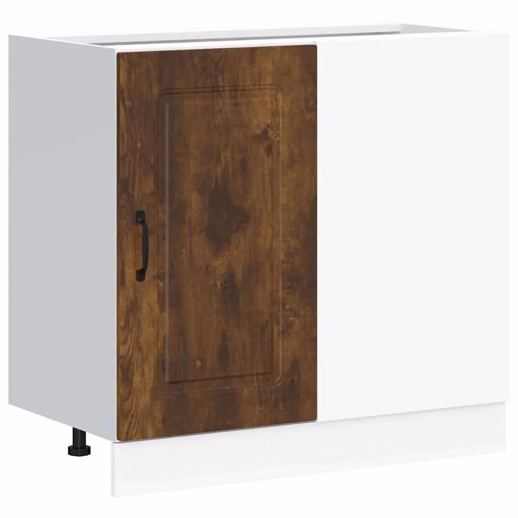 Berkfield Home Kalmar Kitchen Base Cabinet in Smoked Oak Brown Engineered Wood