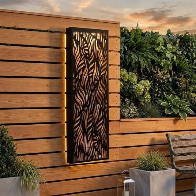 Garden Greatness Lunaria Solar LED Wall Panel Light in Red