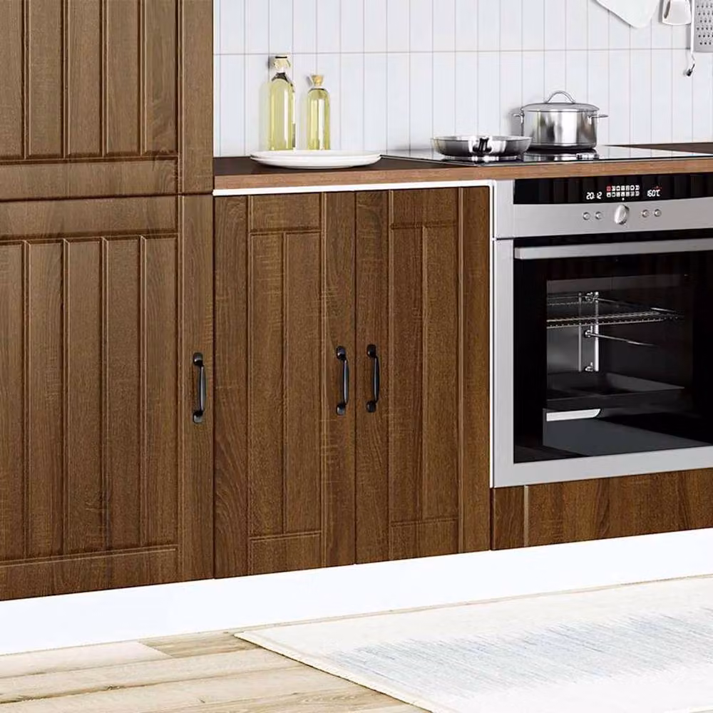 Berkfield Home Lucca Brown Oak Sink Base Cabinet Unit W/D/H: 81.5 x 46 x 46 cm – 2
