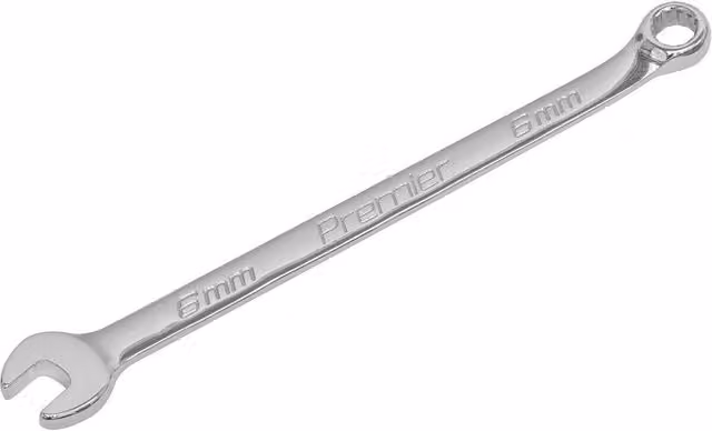 Loops 6mm Combination Spanner in Silver Chrome Vanadium Steel