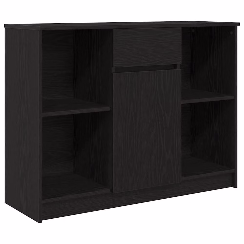 Berkfield Home Modern Sideboard with Drawer in Black Oak, W/D/H: 101 x 35 x 76 cm – 2