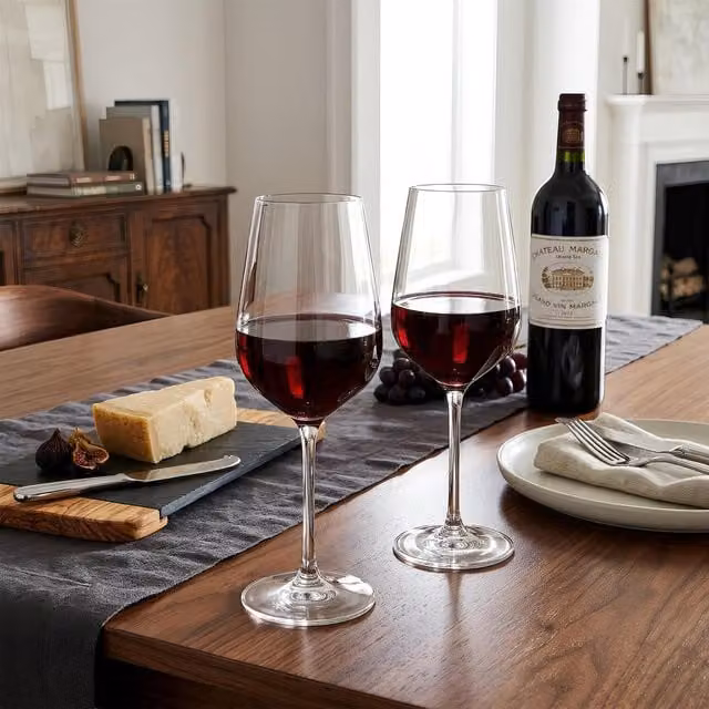 Argon Tableware Knightsbridge Lead-Free Crystal Red Wine Glasses, 620ml, Pack of 6, Transparent – 1
