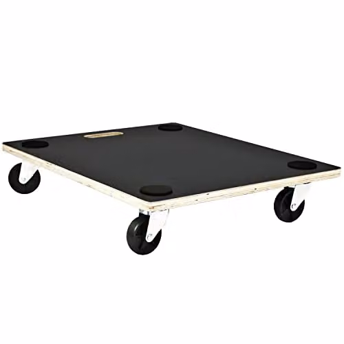 TekBox 4 Wheel Transport Roller Furniture Moving Dolly, Black, W: 59 cm, D: 49 cm – 2