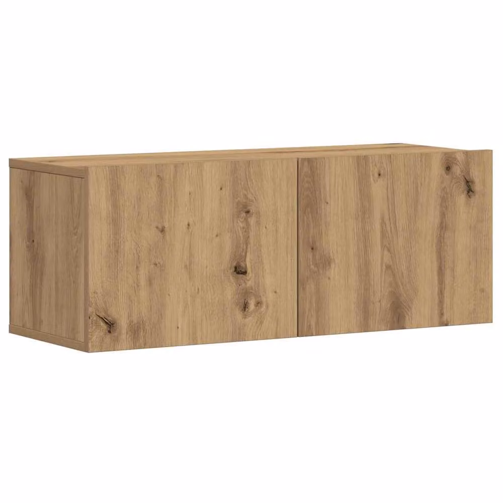 Berkfield Home Artisan Oak Wall Mounted TV Cabinet Set of 5 in Brown – 3
