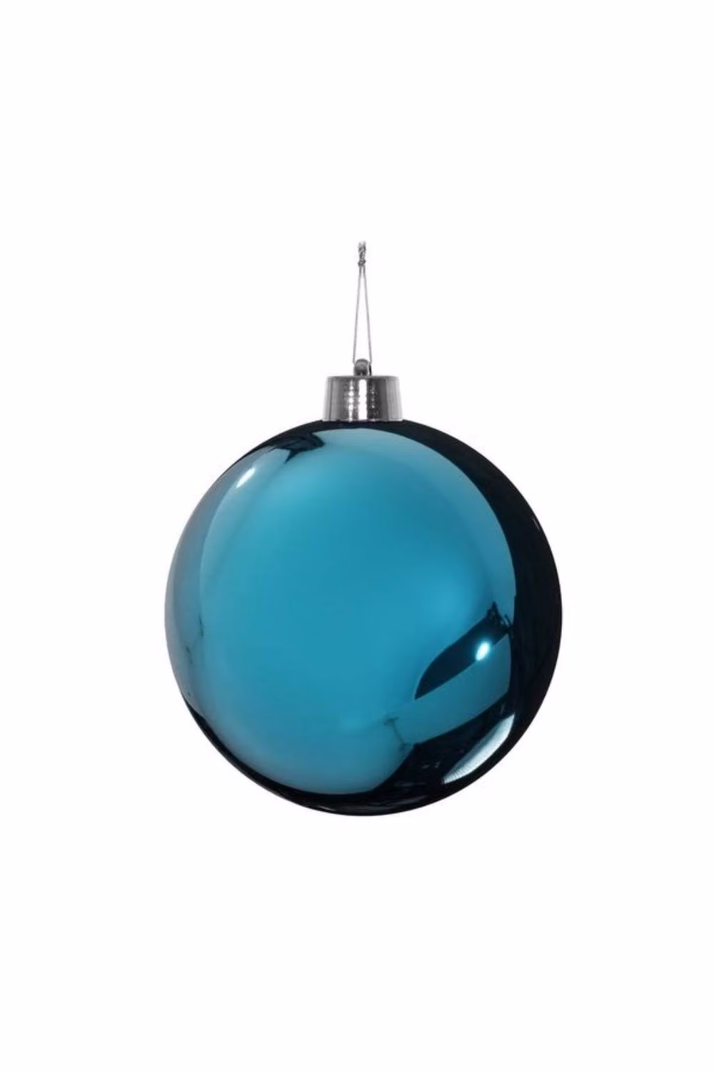 KDMD Turquoise Shiny Shatterproof Round Christmas Bauble, 20 cm – 2