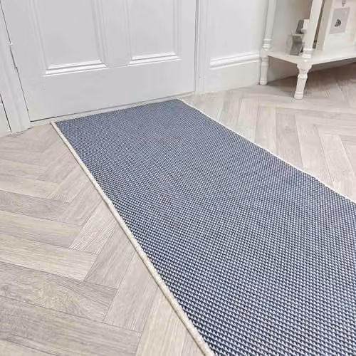 runrug Reversible Indoor/Outdoor Hallway Runner Rug, Blue Maritime, W: 70 cm, L: 300 cm