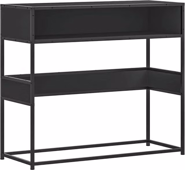 Berkfield Home Industrial Console Table in Black, W/D/H: 90 x 35 x 80 cm