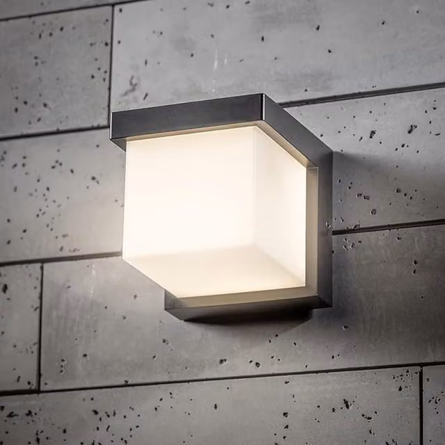 CGC Lighting Addison Cube LED Outdoor Wall Light in Black