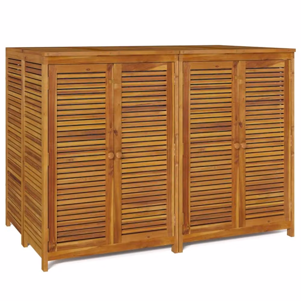 Berkfield Home Rustic Brown Acacia Wood Garden Storage Box W/D/H: 140 x 87 x 104 cm – 2