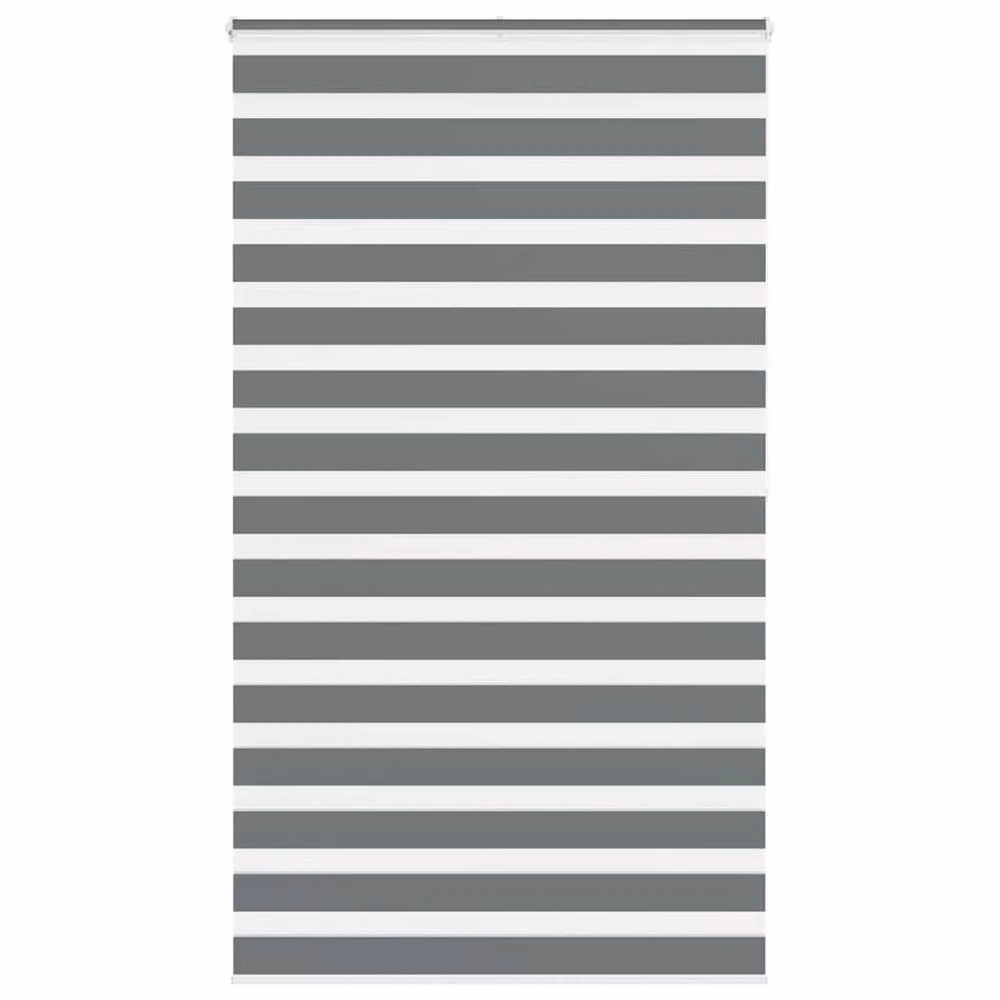 Berkfield Home Zebra Blind in Dark Grey, W: 130 cm, H: 200 cm – 2