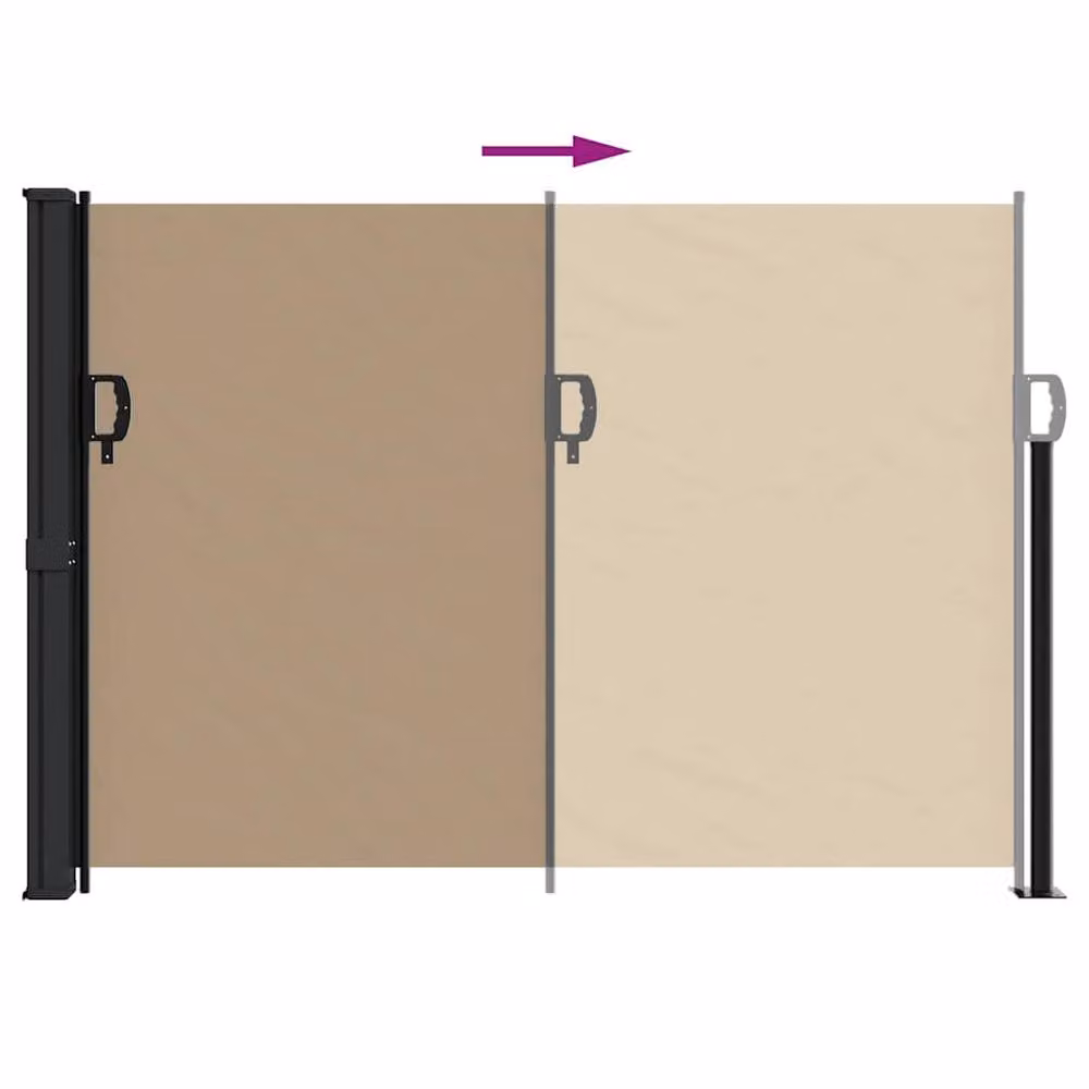Berkfield Home Retractable Single Side Awning in Beige, W/D/H: 500 x 140 cm – 3