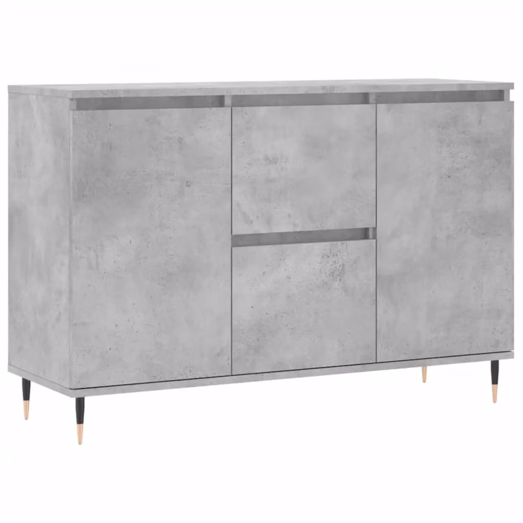 Berkfield Home Modern Sideboard in Concrete Grey, W/D/H: 104 x 35 x 70 cm – 2