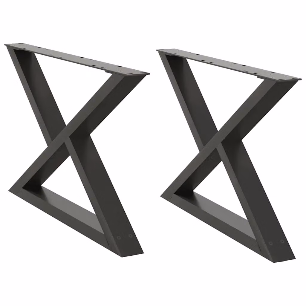 Berkfield Home Steel Coffee Table Legs, 2 Pieces, Anthracite, H: 70 cm, W: 42-43.3 cm – 2
