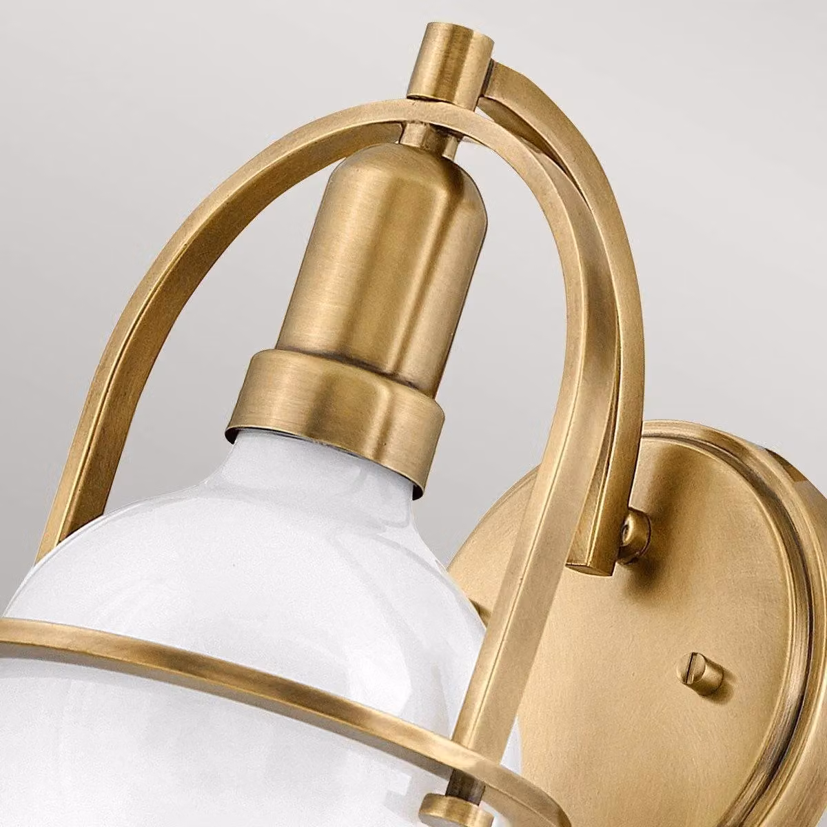 Hinkley Somerset Wall Lamp in Heritage Brass and Yellow Glass – 2