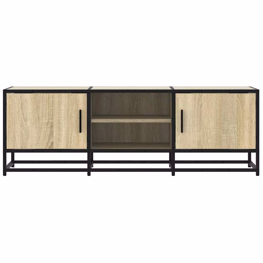 Berkfield Home Industrial TV Cabinet in Sonoma Oak and Beige, W/D/H: 120 x 41 x 41 cm – 3