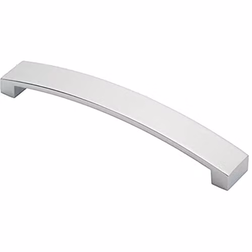 Loops Flat Curved Bow Pull Handle in Polished Chrome, 172 x 25 mm with 160 mm Fixing Centres
